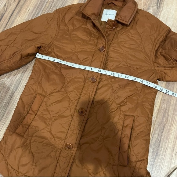 Madewell Airpuff Shirt Jacket in Orange Brown - Picture 8 of 13